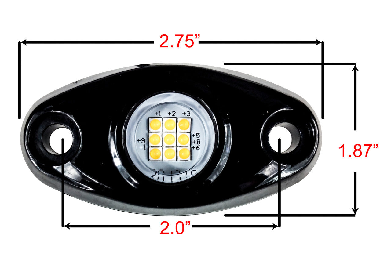 9 LED SMD Rock Light White